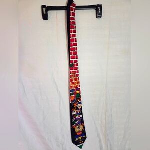 Warner Bros. Black and Red Geometric Tie